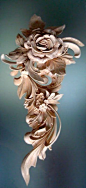 ☆ Foliage Hand Carved Wood Flowersゝ。Artist Alexander Grabovetskiy ☆: 