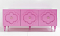 Marrakech Credenza, Gloss Pink eclectic buffets and sideboards