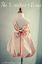 darling dress with bow on back and on front for little girl.  (pattern). Gotta have Nana make this for my girl!