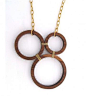 Wooden hoops necklace.  Might also look good with a beaded hoop or woven hoop (covered in pine needles or grass)Wood Jewelry 木质首饰