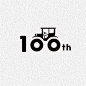 Tractor 100 hidden in wheels logo