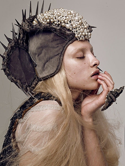 Encrusted head piece