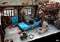 Barn Garage Ford Thunderbird Convertible 1955 on Behance