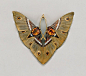 Moth Pendant, ca. 1900 Lucien Gaillard - Gold, enamel, citrine, and horn