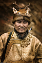 Pictured is an Oroqen man from Inner Mongolia, North-West China. Oroqens traditionally live in conical-shaped dwellings made from around 25 pine sticks covered in summer with birch bark and in winter with deer fur