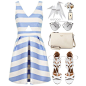 A fashion look from April 2016 featuring sleeveless dress, white shoes and crossbody purse. Browse and shop related looks.