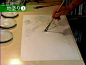 宫崎骏御用背景画师，使用绿色的天才。一开始就舒服干净，胸有成竹的铺好大的调子，后面的工作基本上就是不停的细节处理。《山水画上色----男鹿和雄》 男鹿和雄