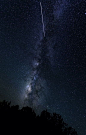 Astrophotographer Adam Schmid sent in this photo of the Milky Way with the International Space Station passing by. He took the photo at Navajo Point in the Grand Canyon, AZ, May 19th, 2013. #采集大赛#