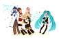 miku＆Rin＆Len＆Luka＆Meiko＆Kaito~ 10th Happy Birthday！ miku十周年生日快乐！「ミクさん10周年おめでとう！」  Pixiv ID：64703792  れもくりん（可放大）