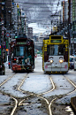 Sapporo, Hokaido, Japan。日本北海道札幌市。札幌市位于北海道石狩平原西南部，是日本人口过百万的都会区中最北方的一个。有轨电车在札幌冬天的时候是最为有用的，它的主要站点连接了从地铁到中央图书馆和札幌西南侧地区。 #国外# #景点# #日本#
