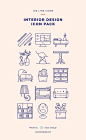 Interior Design Icons Set made by iStar Design. Series of 100 pixel-perfect icons, created by influence of interior design, construction & repair. Live stroke & outlined stroke icons available to suit your design from 1 pt upwards. Carefully handc