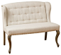 Eva Sand Tufted Fabric Loveseat mediterranean love seats