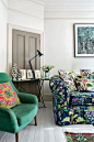 Flower power : See all our stylish living room design ideas, including this living room which mixes floral prints and textiles.