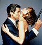 Still of Pierce Brosnan and Izabella Scorupco in GoldenEye