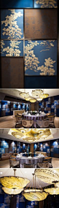 中式艺术壁画面料--酒店室内设计应用：隔断、沙发背景、床背景、玄关、窗帘、屏风