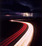 Lightning over a roadway - England