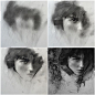 纽约画家Casey Baugh用炭笔和铅笔创作的人像4连图，从朦胧到清晰。