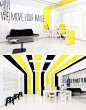 creative office space typography | Yellow Room Interior Inspiration: 55+ Rooms For Your Viewing Pleasure: 