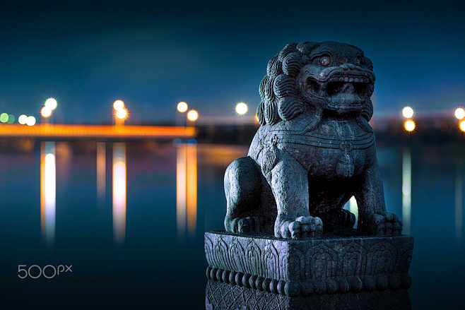 China stone lion by ...