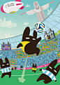 世界杯主题插画（RabbitP-兔屎文化 Tushi Design
