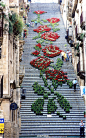 #从爬楼梯开始# 浪漫的楼梯，就应慢慢走——来自国外美丽的阶梯艺术