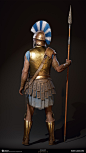 Athenian Heavy Soldier, Sabin Lalancette : I did the sculpting, game mesh, baking, texture painting for the different versions of the Athenian Heavy Soldiers.<br/>All the incredible metal, leather and cloth shaders in the game we're developped by Ma