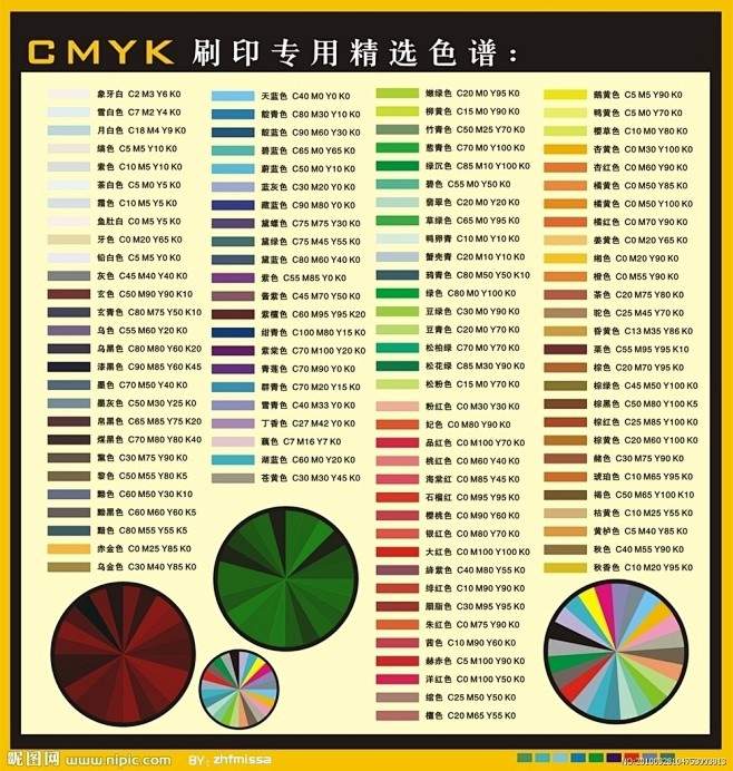 cmyk色卡