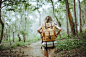 People 2048x1365 women trees path hiking rear view