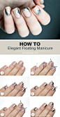 Floating negative space manicure tutorial