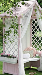 Country cottage decor ideas for outdoor- I used this picture for inspiration to build the same house for my mailbox :)