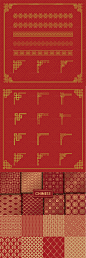中国风中式边框底纹矢量eps素材祥云元素新年图案设计素材-淘宝网