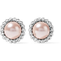 Miu Miu Silver-tone, crystal and faux pearl clip earrings