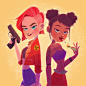 Quinn and V, Aveline Stokart : Do you know Jackie Droujko ? If you don’t, you should totally check out her work ! She made a short movie « Bang bang » with these two badass characters Quinn and V, and she hosted a challenge to celebrate the movie released
