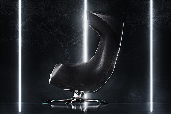 Chair V., luxury fur...