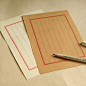 传统中国风复古牛皮纸信封信纸信笺 浪漫古典情书信纸 10张入包