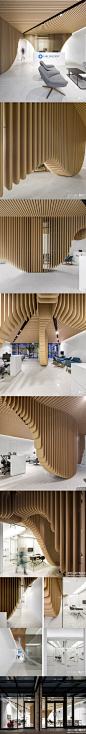 巧妙木浪 悉尼高档艺术牙科诊所设计。美耐让办公空间增添趣味！