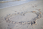 Heart, Sand, Beach, Sea, Waves, Love, Valentine'S Day