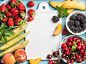 Healthy summer fruit variety. Sweet cherries, strawberries, blackberries, peaches, bananas, melon... by Anna Ivanova on 500px