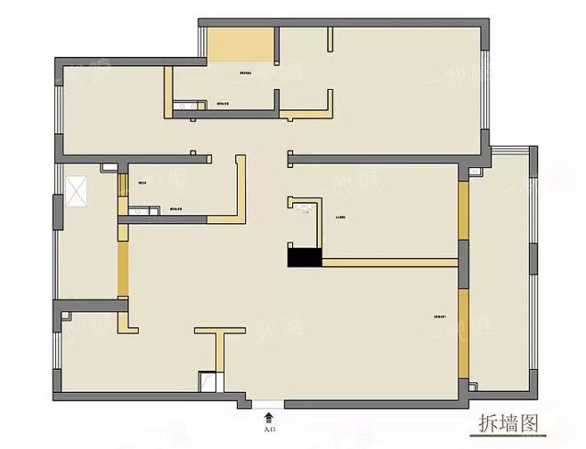 原户型，是规整的：三房、两厅、一厨、两卫...