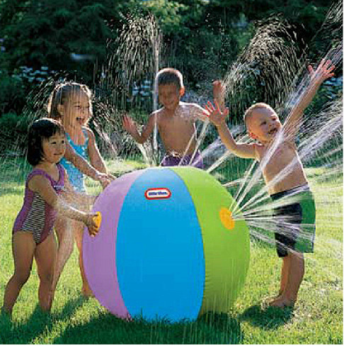 充气喷水球 户外戏水球 夏日喷水沙滩球 ...