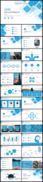 创意几何蓝色总结报告工作计划商务策划模板