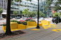 The firm's local office designed a temporary, 320-square-foot mini park on a busy downtown street.