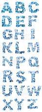 创意冰块组成的英文字母高清图片