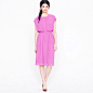Collection pleated blouson dress
