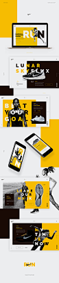 NIKE - Web Concept : Nike Running web design concept