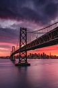 Bay Bridge, San Francisco Cali by Joe Azure