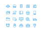 蓝色图标Blue Icons from Personal Assistant App
