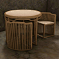 新中式古典榆木茶桌椅禅意桌椅组合 梳背靠椅 开放式客厅卧室家具-淘宝网