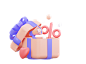 Valentine Gift Discount 3D Illustration