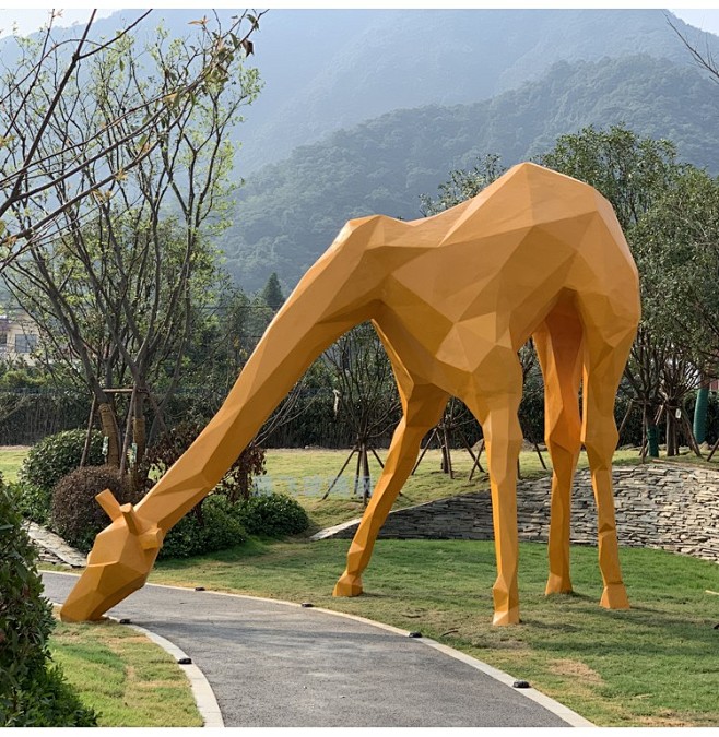 大型景观玻璃钢雕塑户外广场美陈落地切面动...